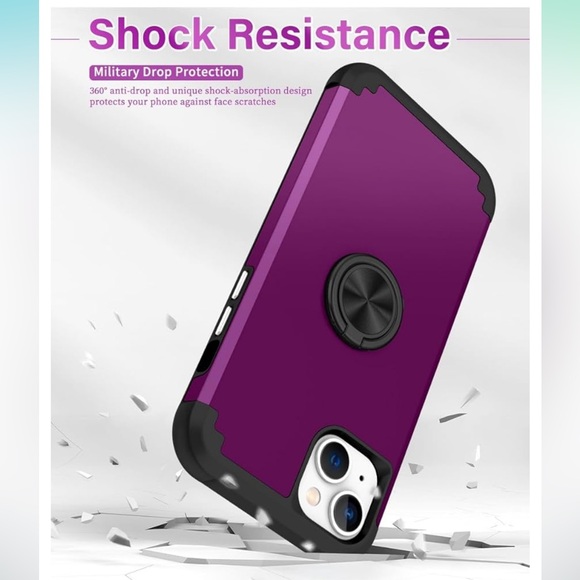 IP 14 Plus Case with 360 Degree Magnetic Ring Stand - NEW - Picture 5 of 6